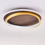 Modern Wood Flush Mount Ceiling Light With Remote Dimming — Greenwich Home & Living