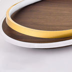 Modern Wood Flush Mount Ceiling Light With Remote Dimming — Greenwich Home & Living