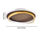 Modern Wood Flush Mount Ceiling Light With Remote Dimming — Greenwich Home & Living