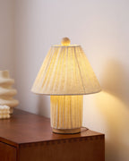 Modern Fabric Table Lamp With Warm White Glow — Greenwich Home & Living