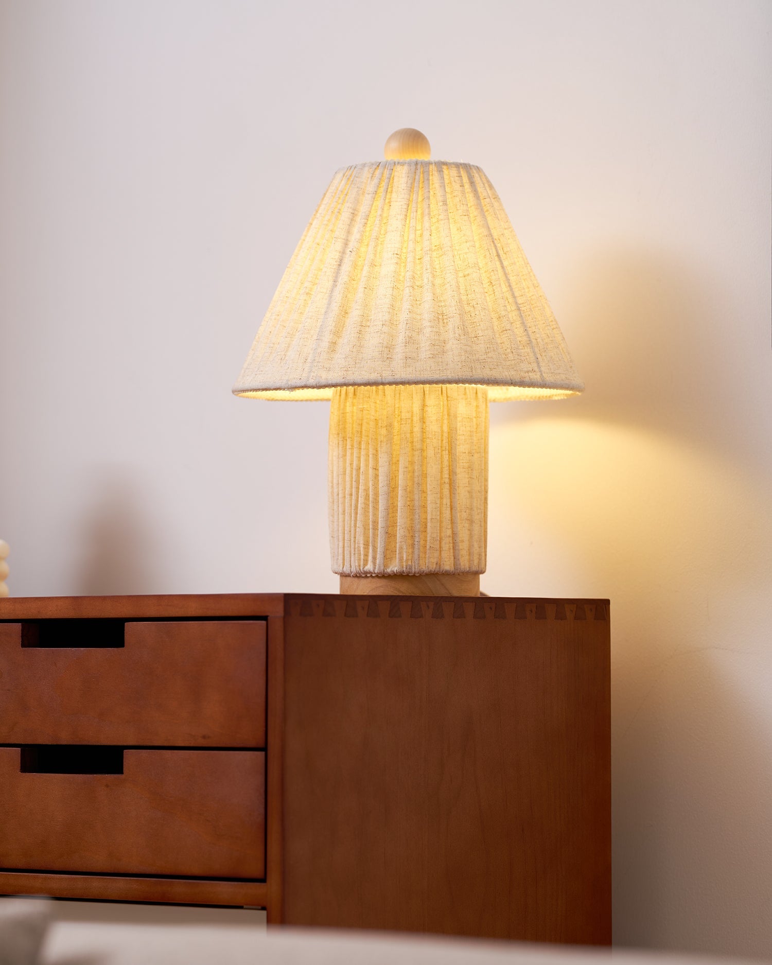 Modern Fabric Table Lamp With Warm White Glow — Greenwich Home & Living