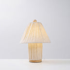 Modern Fabric Table Lamp With Warm White Glow — Greenwich Home & Living
