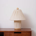 Modern Fabric Table Lamp With Warm White Glow — Greenwich Home & Living