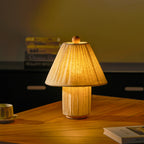 Modern Fabric Table Lamp With Warm White Glow — Greenwich Home & Living