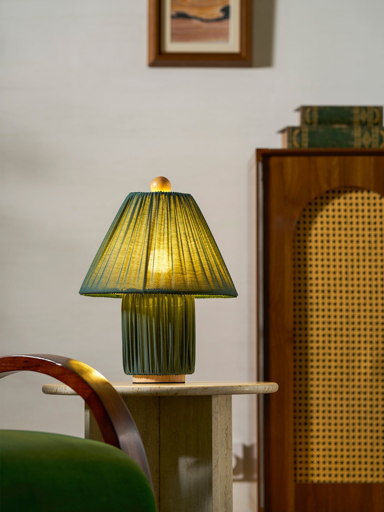 Modern Fabric Table Lamp With Warm White Glow — Greenwich Home & Living