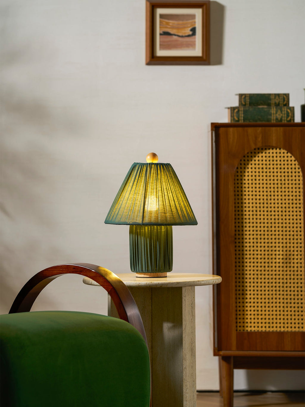 Modern Fabric Table Lamp With Warm White Glow — Greenwich Home & Living