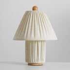 Modern Fabric Table Lamp With Warm White Glow — Greenwich Home & Living