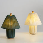 Modern Fabric Table Lamp With Warm White Glow — Greenwich Home & Living