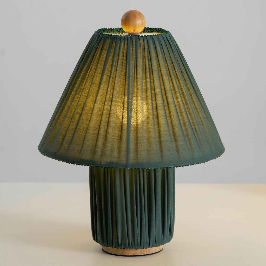 Modern Fabric Table Lamp With Warm White Glow — Greenwich Home & Living