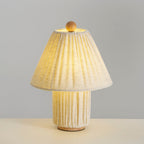 Modern Fabric Table Lamp With Warm White Glow — Greenwich Home & Living
