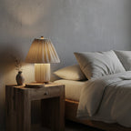 Modern Fabric Table Lamp With Warm White Glow — Greenwich Home & Living