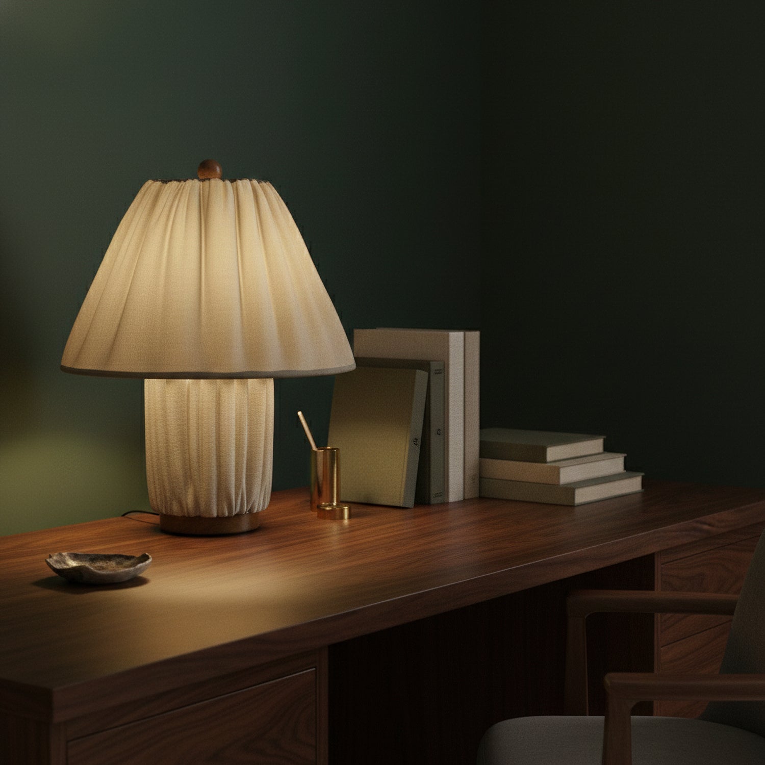 Modern Fabric Table Lamp With Warm White Glow — Greenwich Home & Living