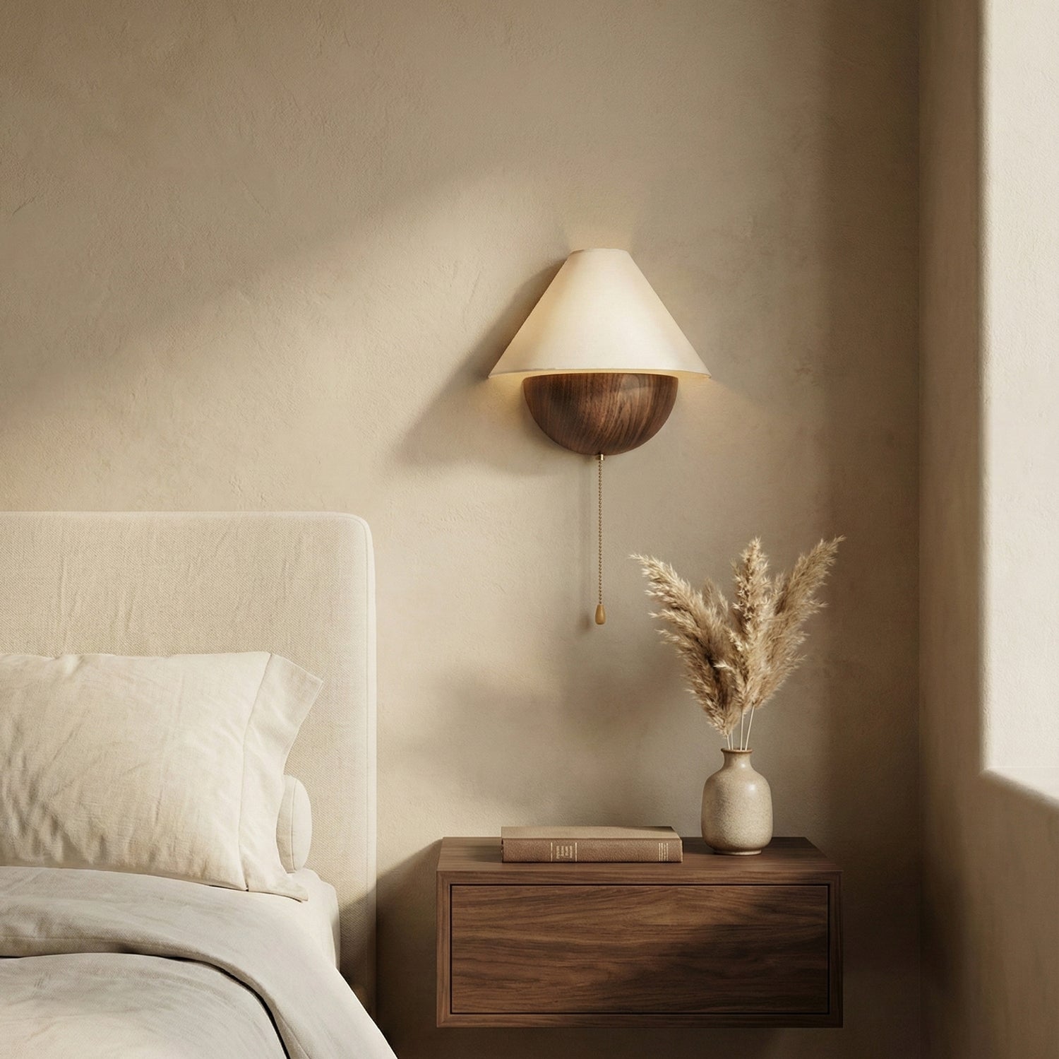 Transitional Travertine Wall Sconce With Warm Dimmable Glow — Greenwich Home & Living