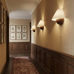 Transitional Travertine Wall Sconce With Warm Dimmable Glow — Greenwich Home & Living