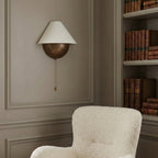 Transitional Travertine Wall Sconce With Warm Dimmable Glow — Greenwich Home & Living