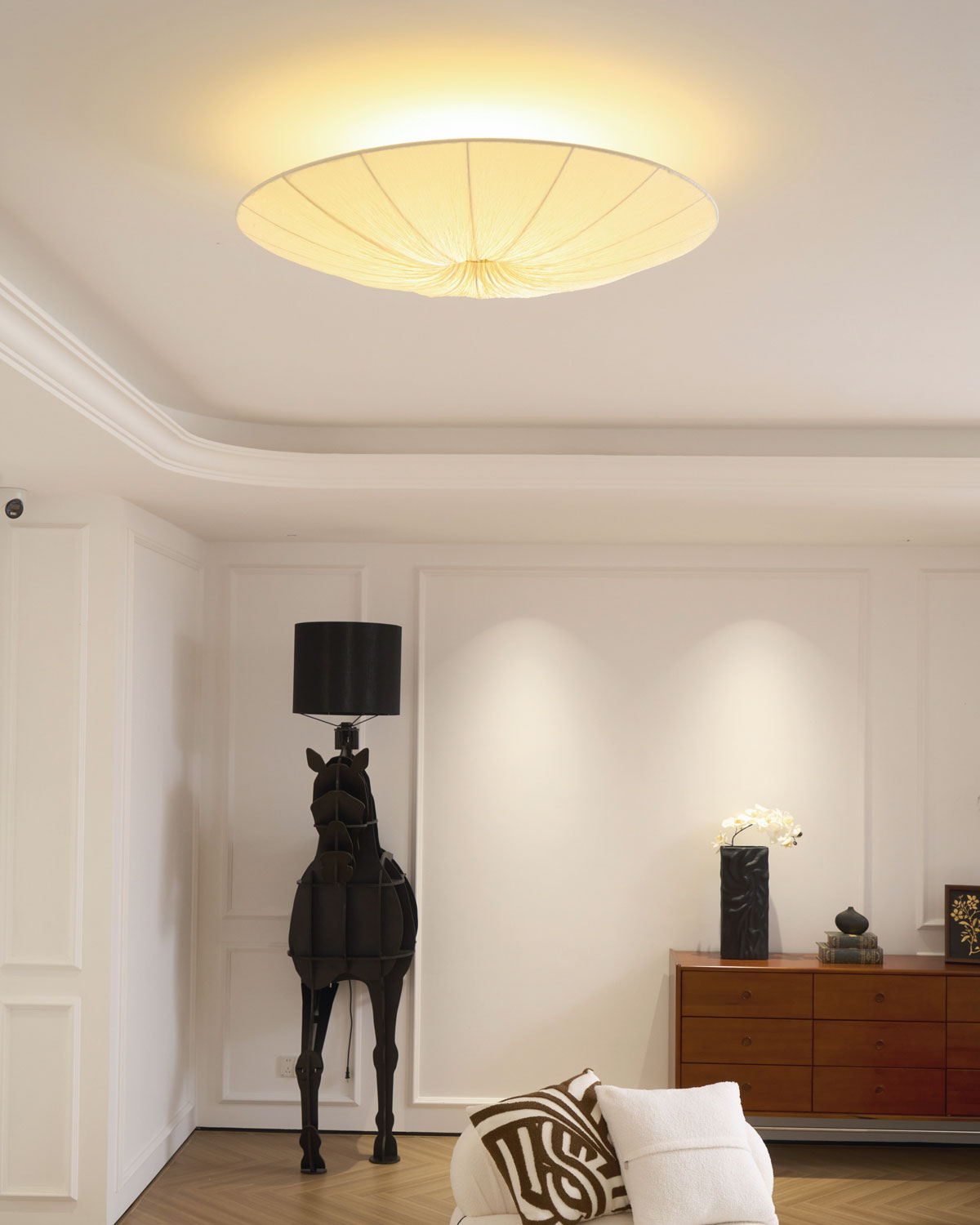 Modern Acrylic Flush Mount Ceiling Light With Warm LED Glow — Greenwich Home & Living