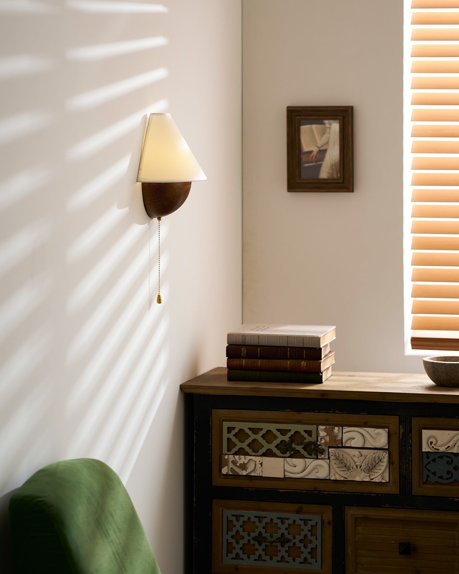 Transitional Travertine Wall Sconce With Warm Dimmable Glow — Greenwich Home & Living
