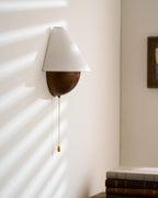 Transitional Travertine Wall Sconce With Warm Dimmable Glow — Greenwich Home & Living