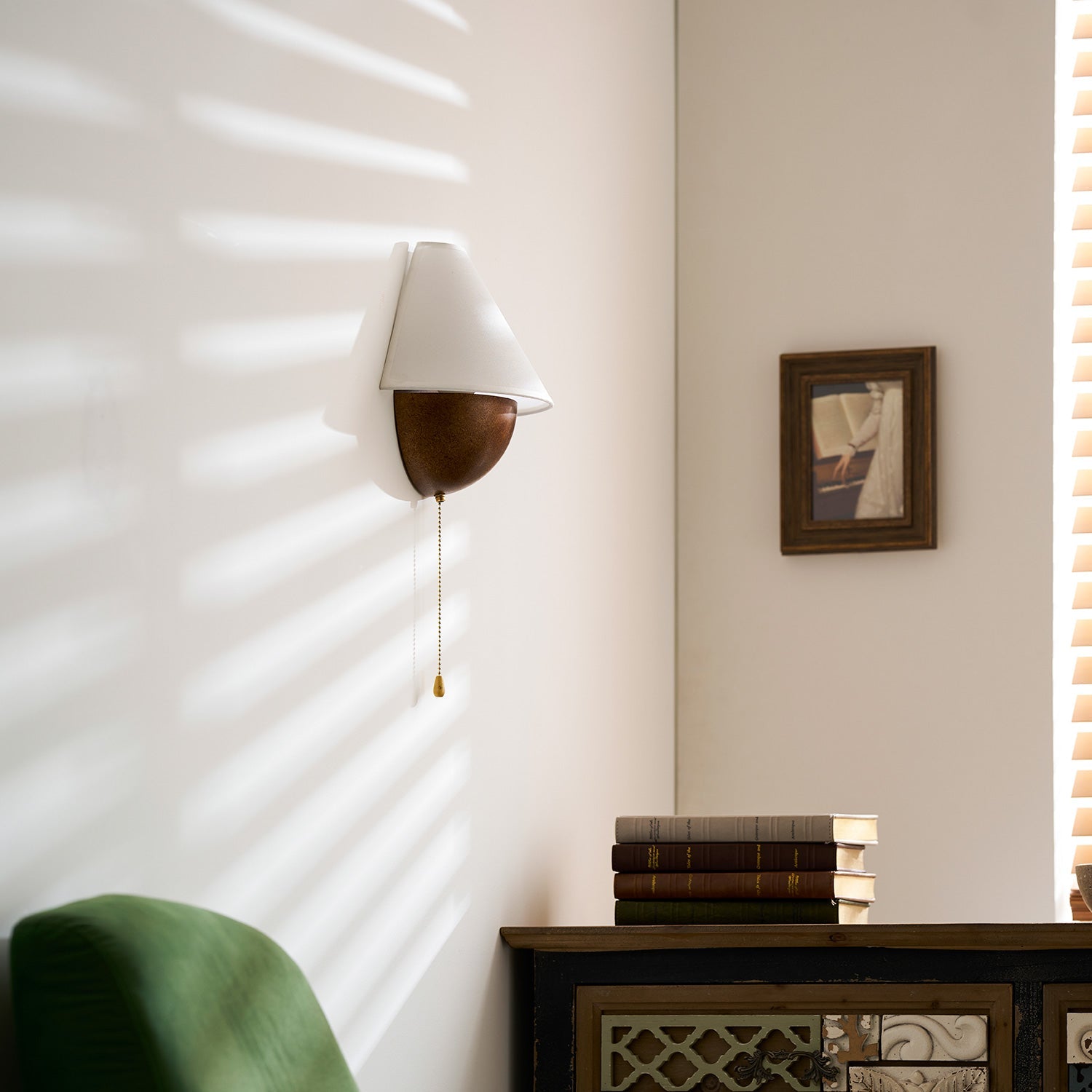 Transitional Travertine Wall Sconce With Warm Dimmable Glow — Greenwich Home & Living