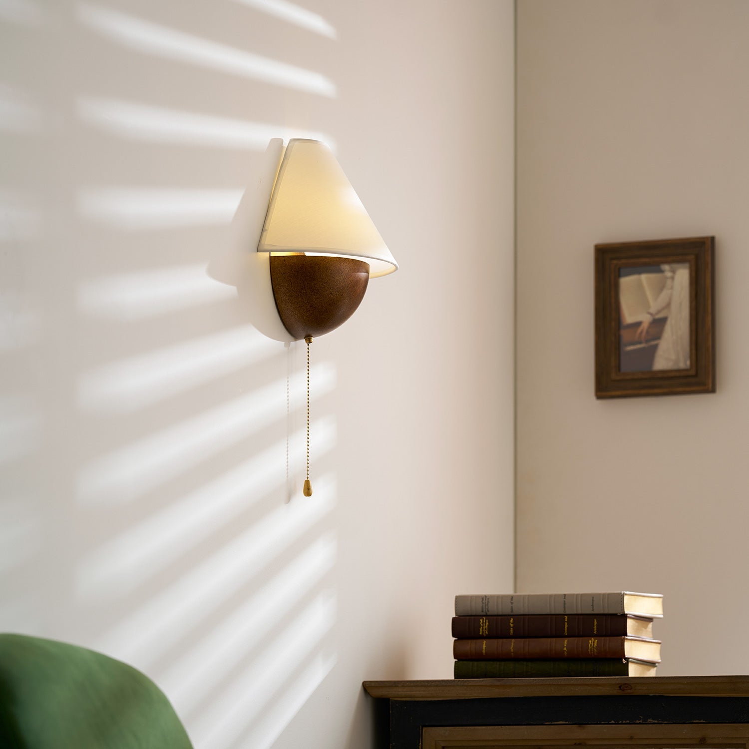 Transitional Travertine Wall Sconce With Warm Dimmable Glow — Greenwich Home & Living