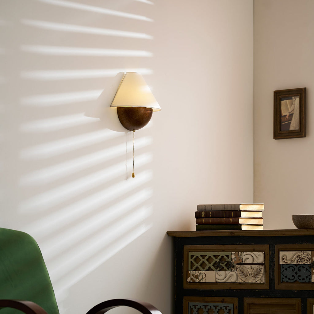 Transitional Travertine Wall Sconce With Warm Dimmable Glow — Greenwich Home & Living