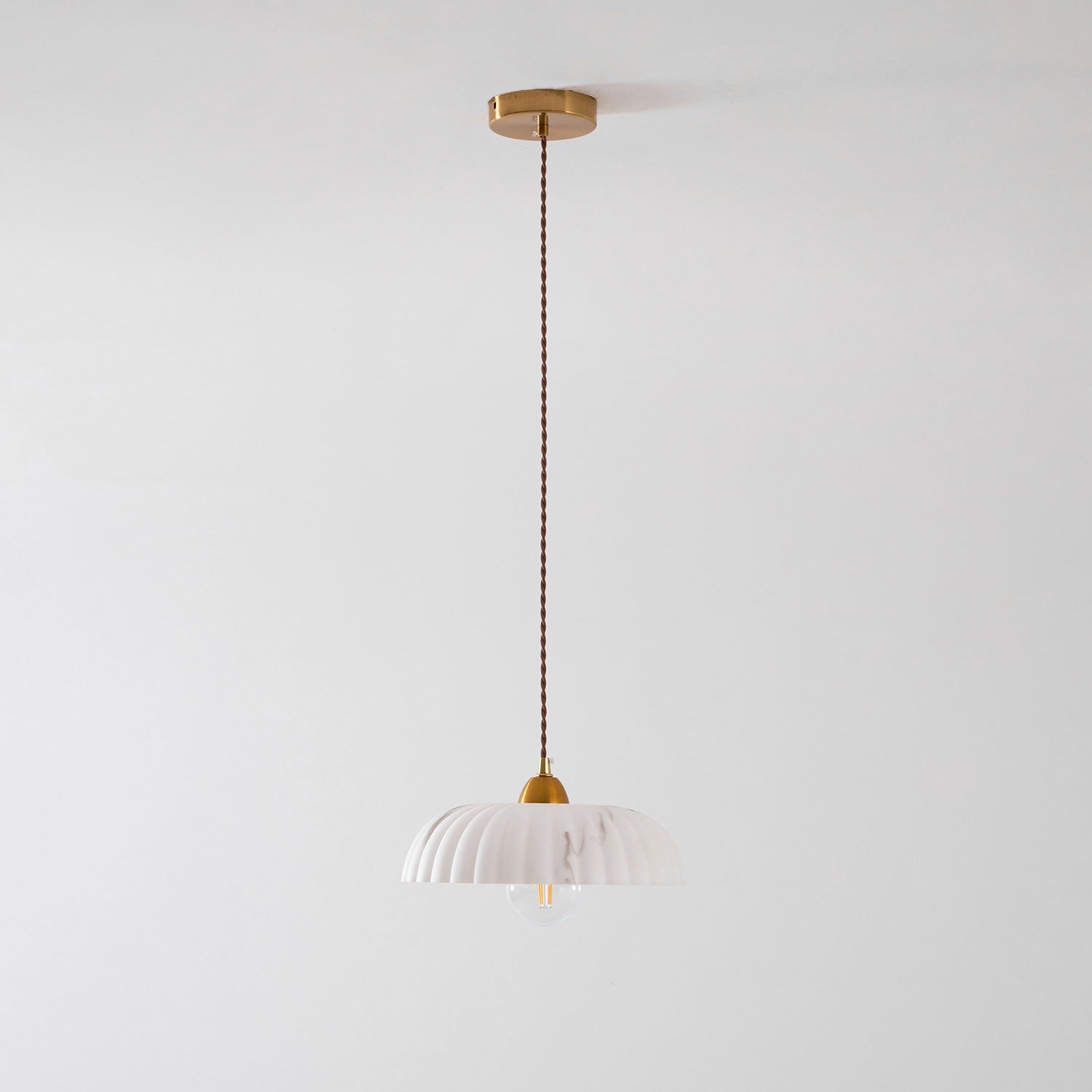Modern Marble Pendant Light With Warm LED Glow — Greenwich Home & Living