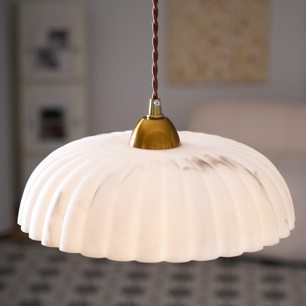 Modern Marble Pendant Light With Warm LED Glow — Greenwich Home & Living