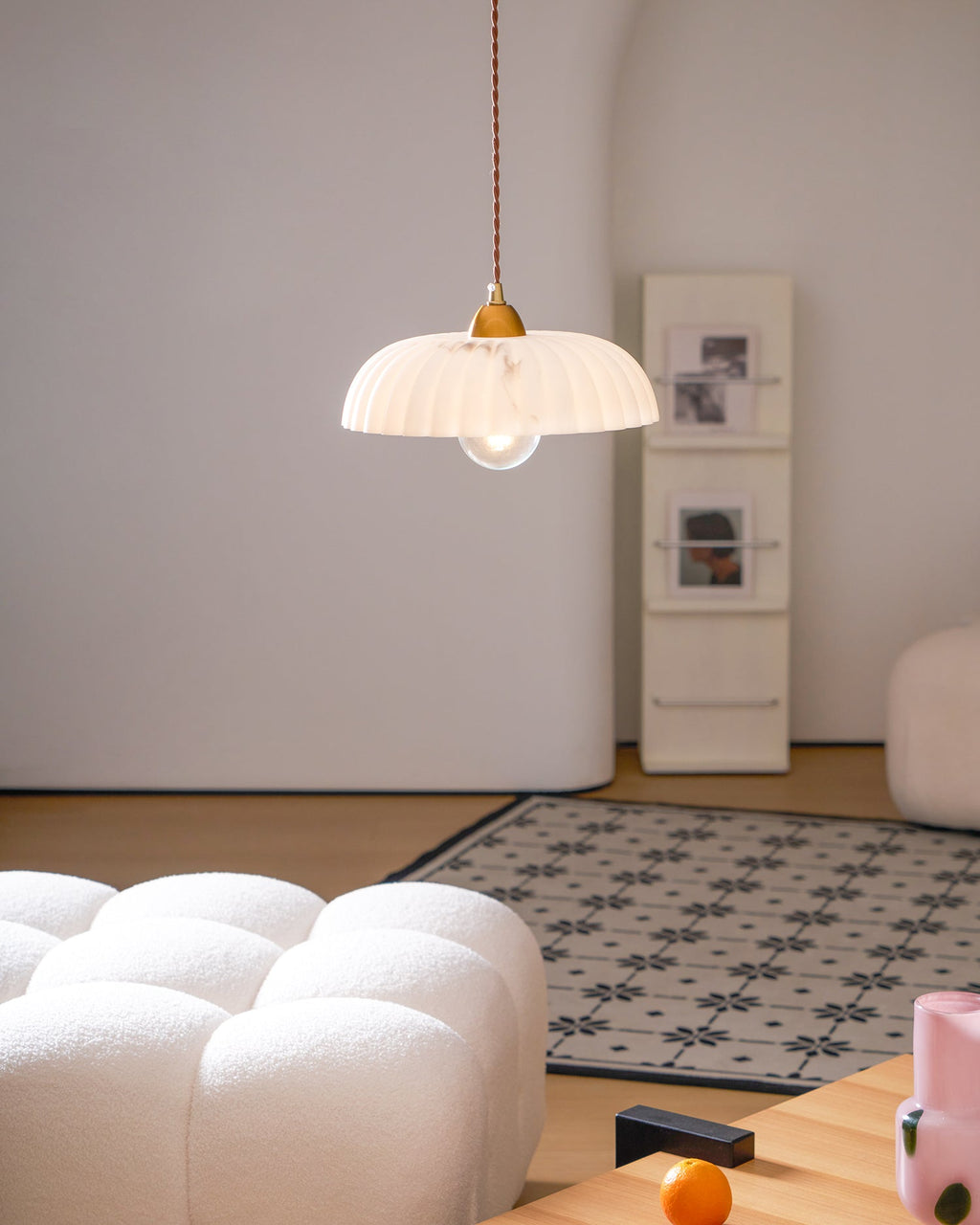 Modern Marble Pendant Light With Warm LED Glow — Greenwich Home & Living