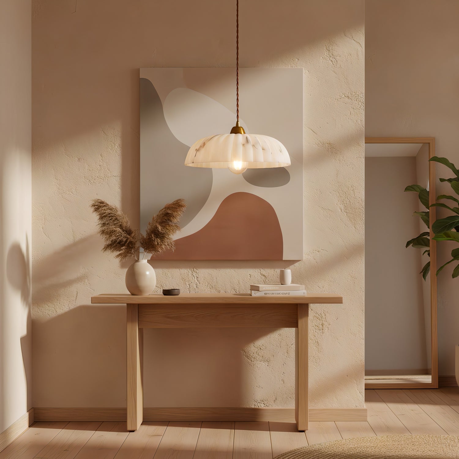 Modern Marble Pendant Light With Warm LED Glow — Greenwich Home & Living