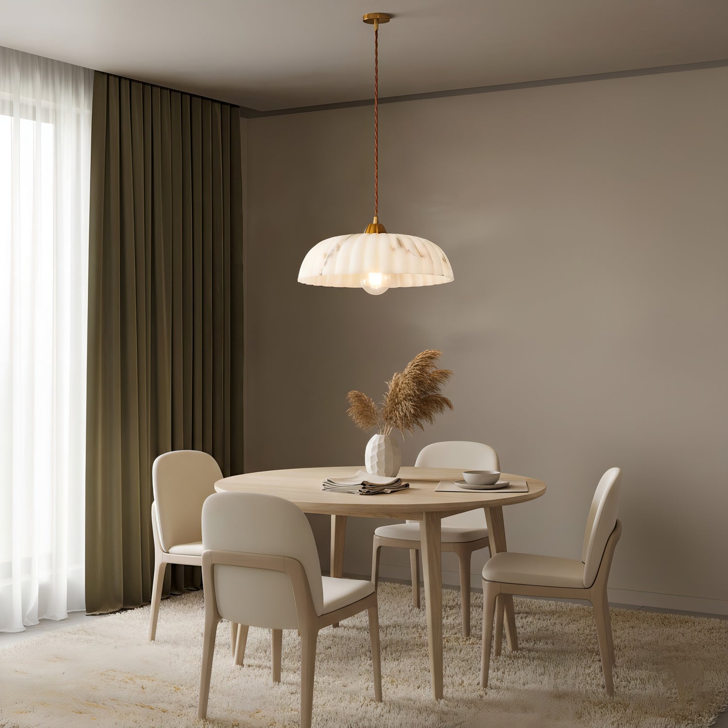 Modern Marble Pendant Light With Warm LED Glow — Greenwich Home & Living