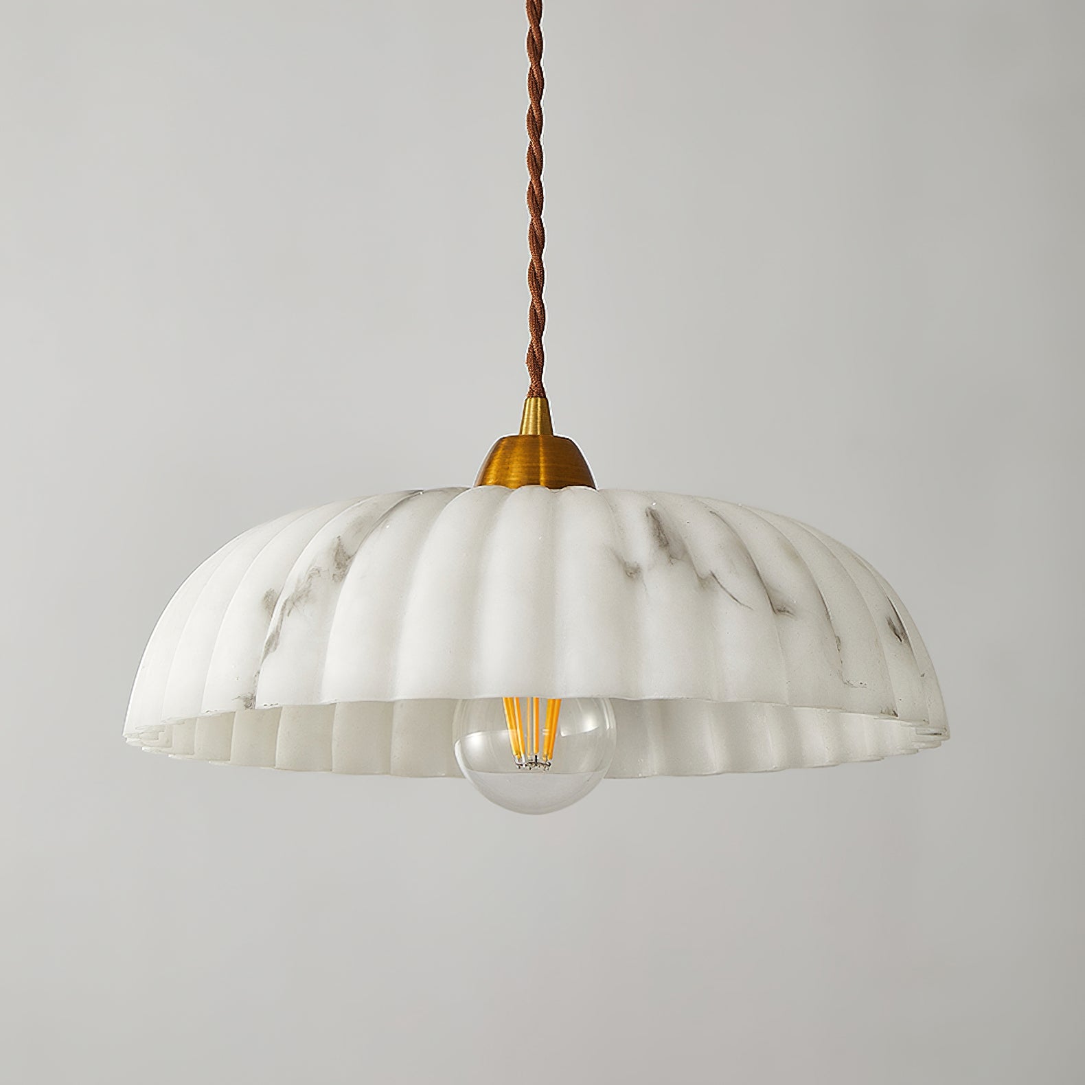 Modern Marble Pendant Light With Warm LED Glow — Greenwich Home & Living