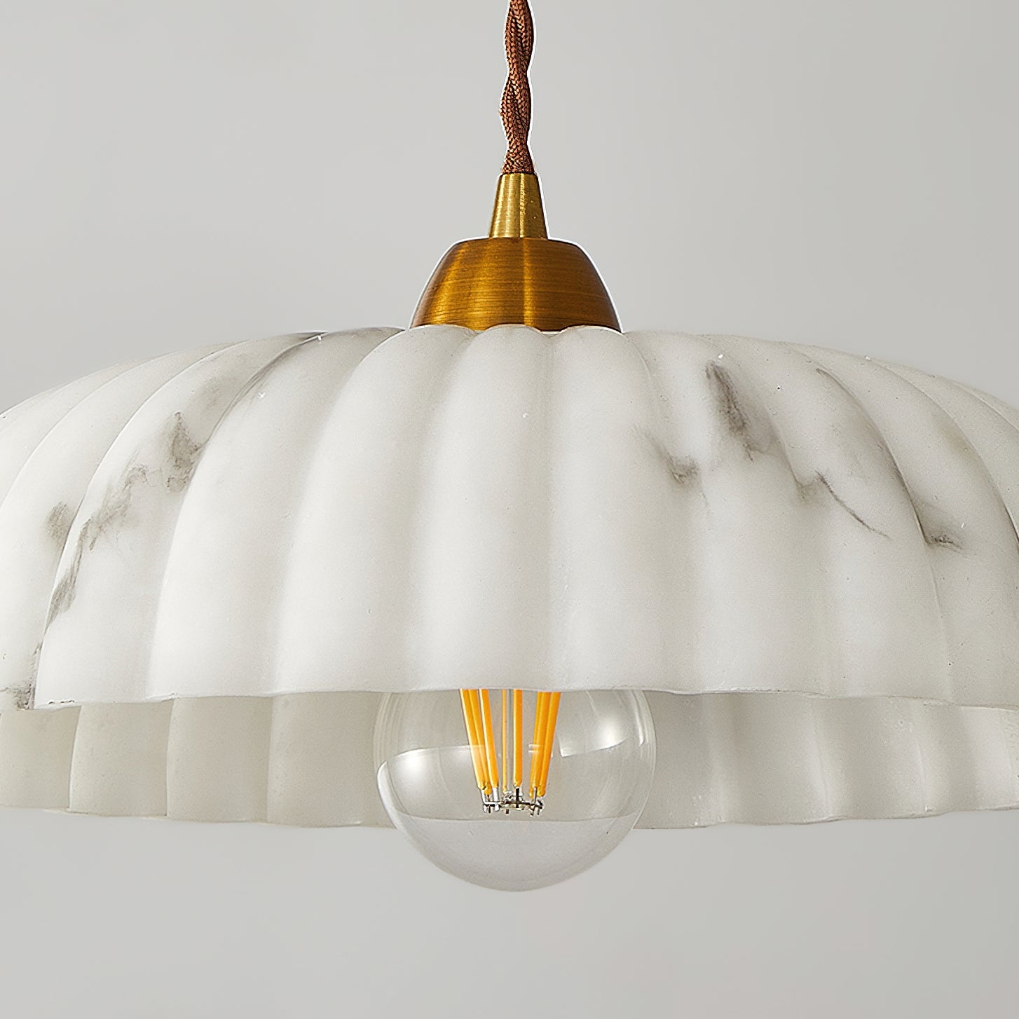 Modern Marble Pendant Light With Warm LED Glow — Greenwich Home & Living