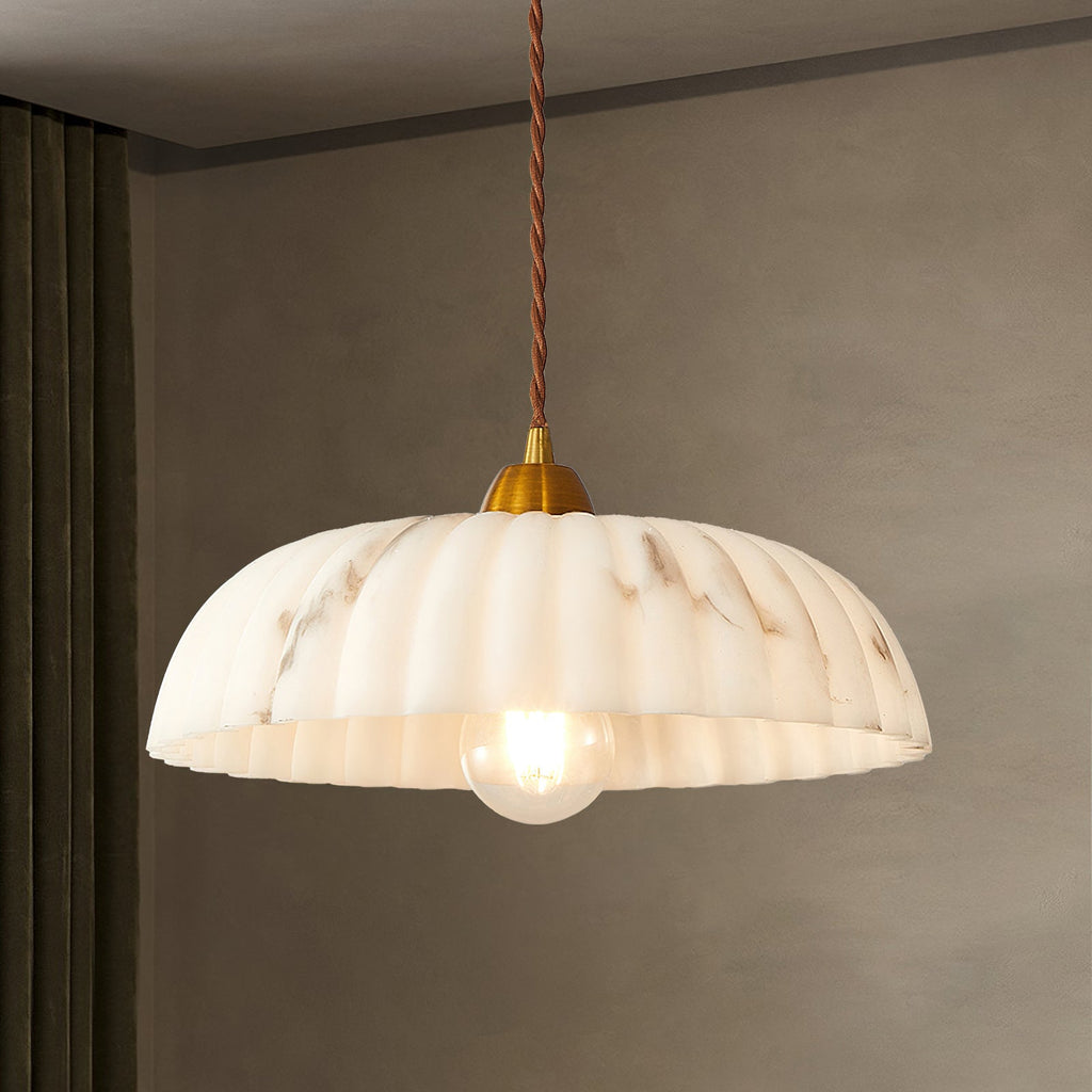 Modern Marble Pendant Light With Warm LED Glow — Greenwich Home & Living