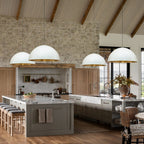 Modern Iron Pendant Light for Living Room in White — Greenwich Home & Living