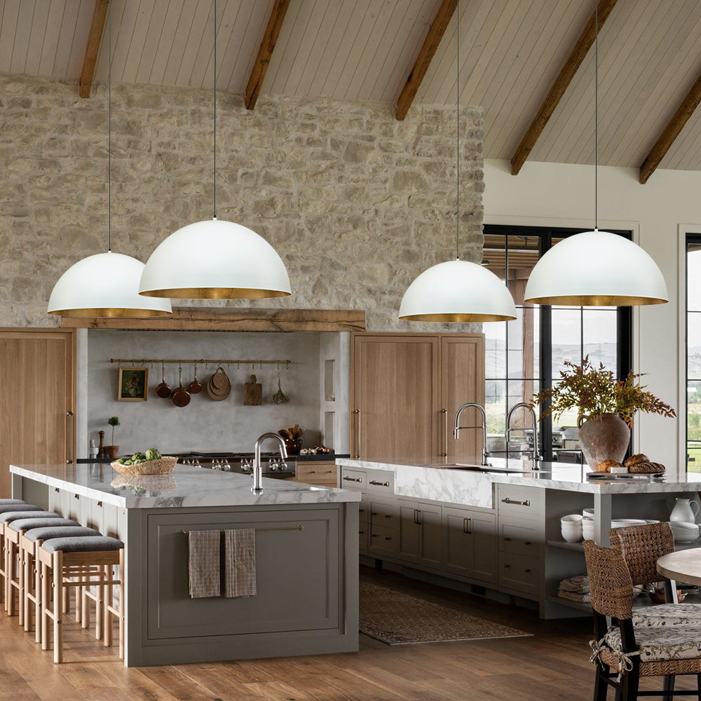 Modern Iron Pendant Light for Living Room in White — Greenwich Home & Living