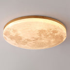 Modern Wood Flush Mount Ceiling Light With Selectable White Light — Greenwich Home & Living