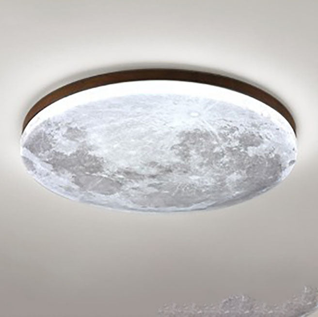 Modern Wood Flush Mount Ceiling Light With Selectable White Light — Greenwich Home & Living