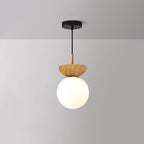 Modern Wood and Glass Pendant Light With Warm LED Glow — Greenwich Home & Living