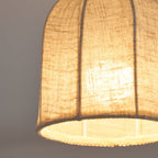 Modern Fabric Semi-Flush Mount Ceiling Light With Metallic Accent — Greenwich Home & Living