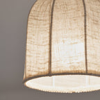 Modern Fabric Semi-Flush Mount Ceiling Light With Metallic Accent — Greenwich Home & Living