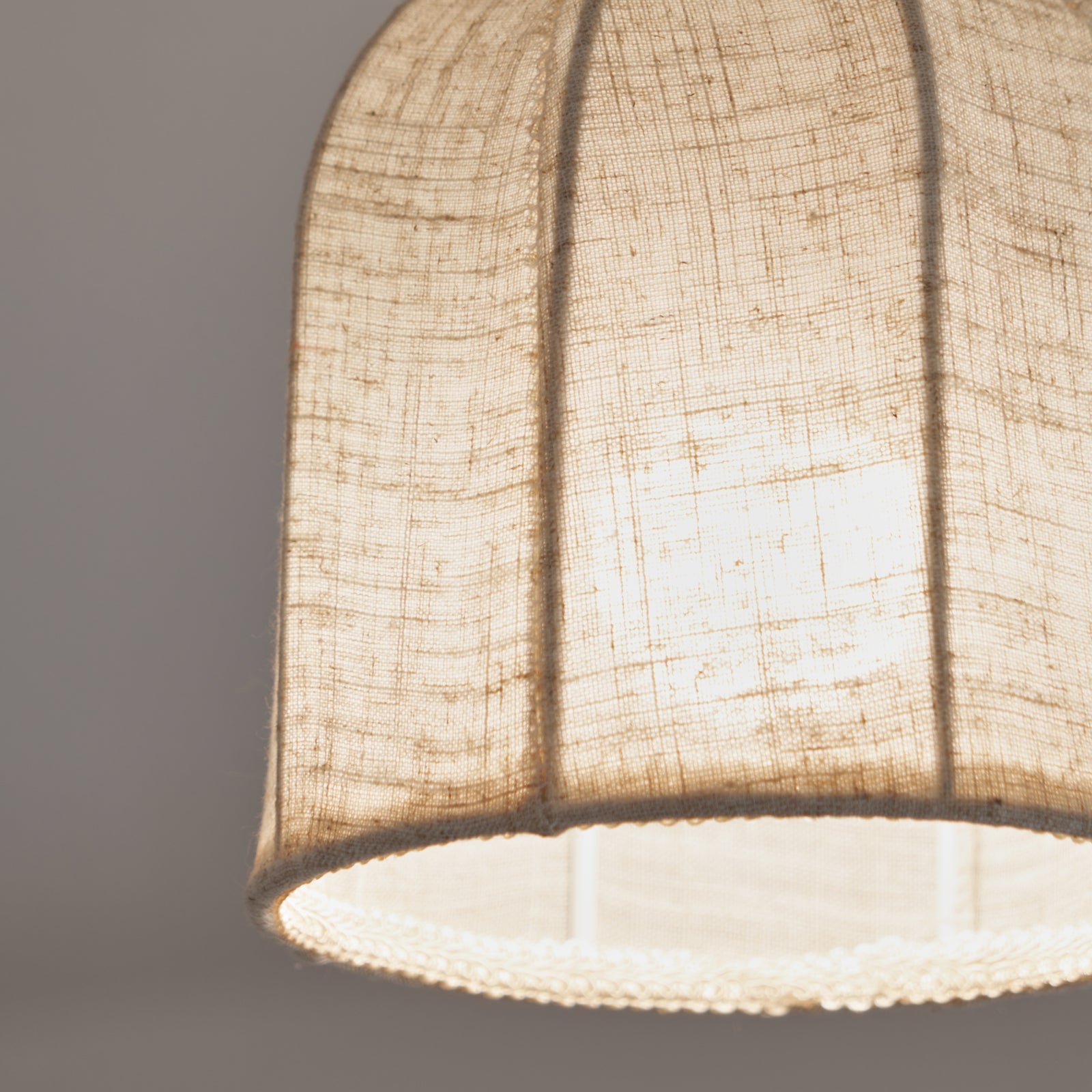Modern Fabric Semi-Flush Mount Ceiling Light With Metallic Accent — Greenwich Home & Living
