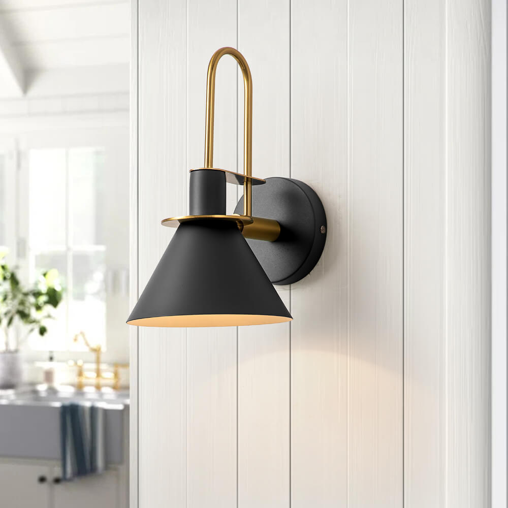 Modern Iron Wall Sconce With Warm LED Glow — Greenwich Home & Living