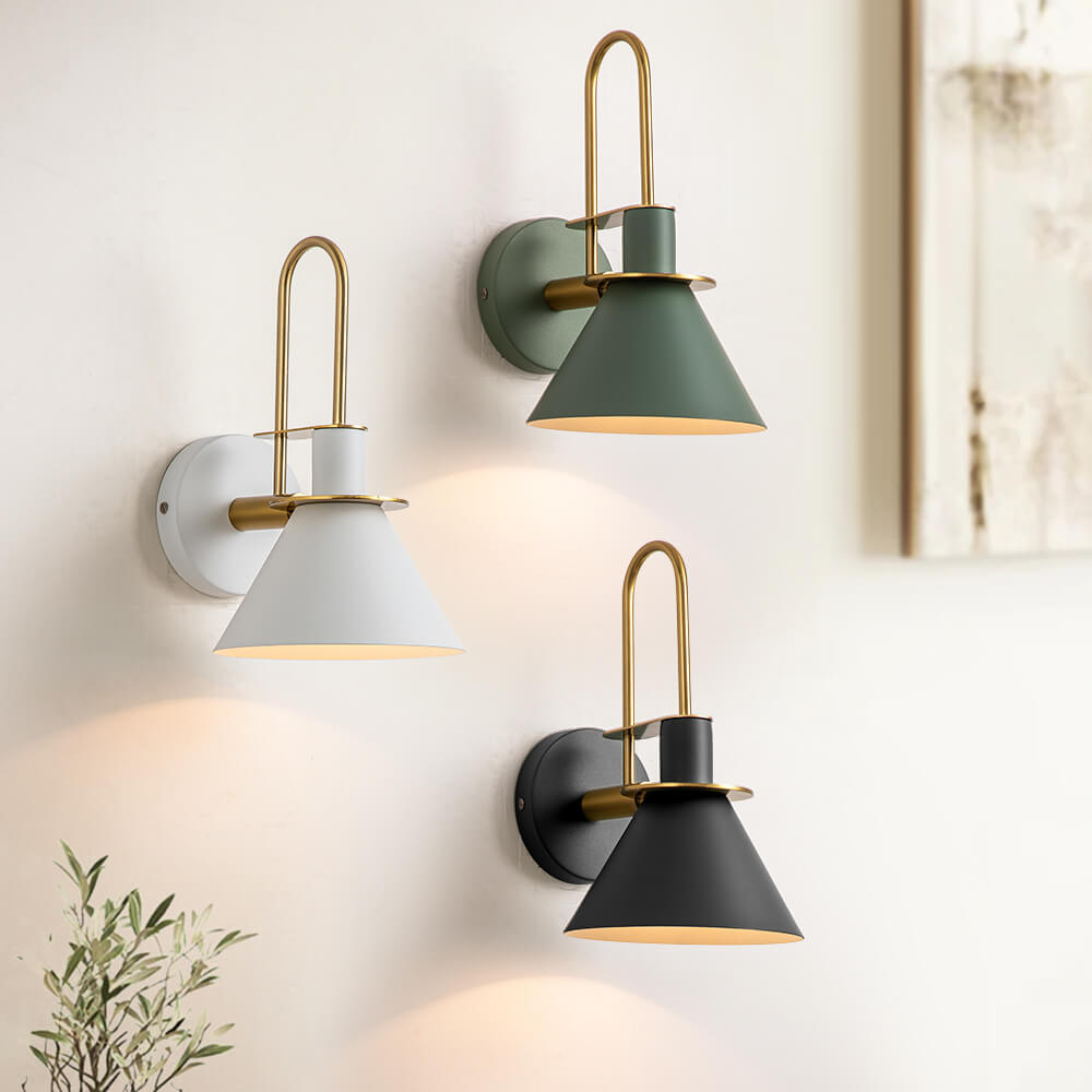Modern Iron Wall Sconce With Warm LED Glow — Greenwich Home & Living