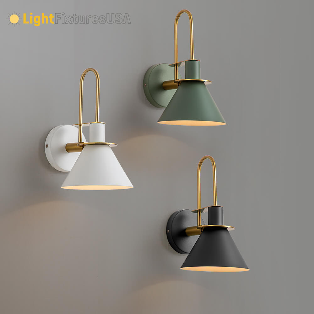Modern Iron Wall Sconce With Warm LED Glow — Greenwich Home & Living