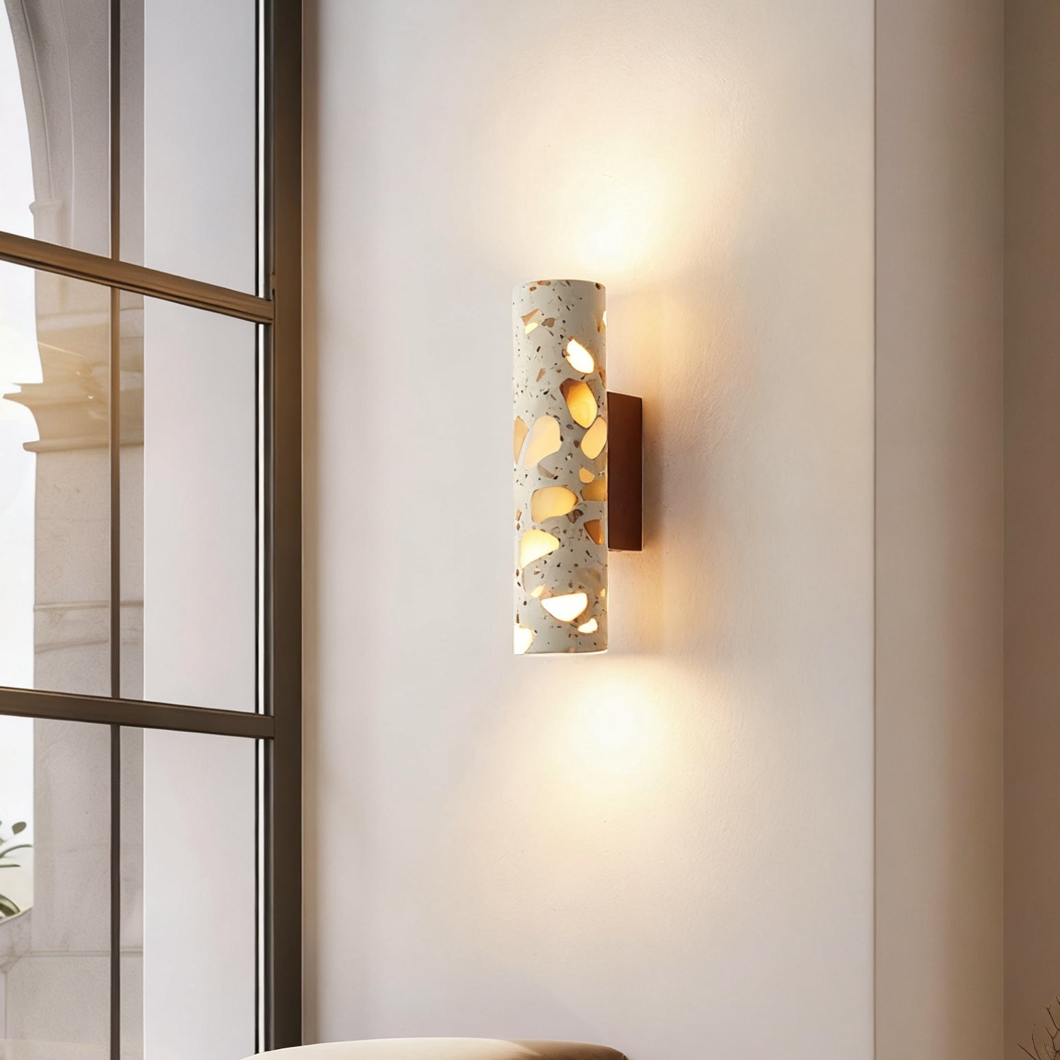 Modern Stone Wall Sconce for Living Room and Bedroom — Greenwich Home & Living