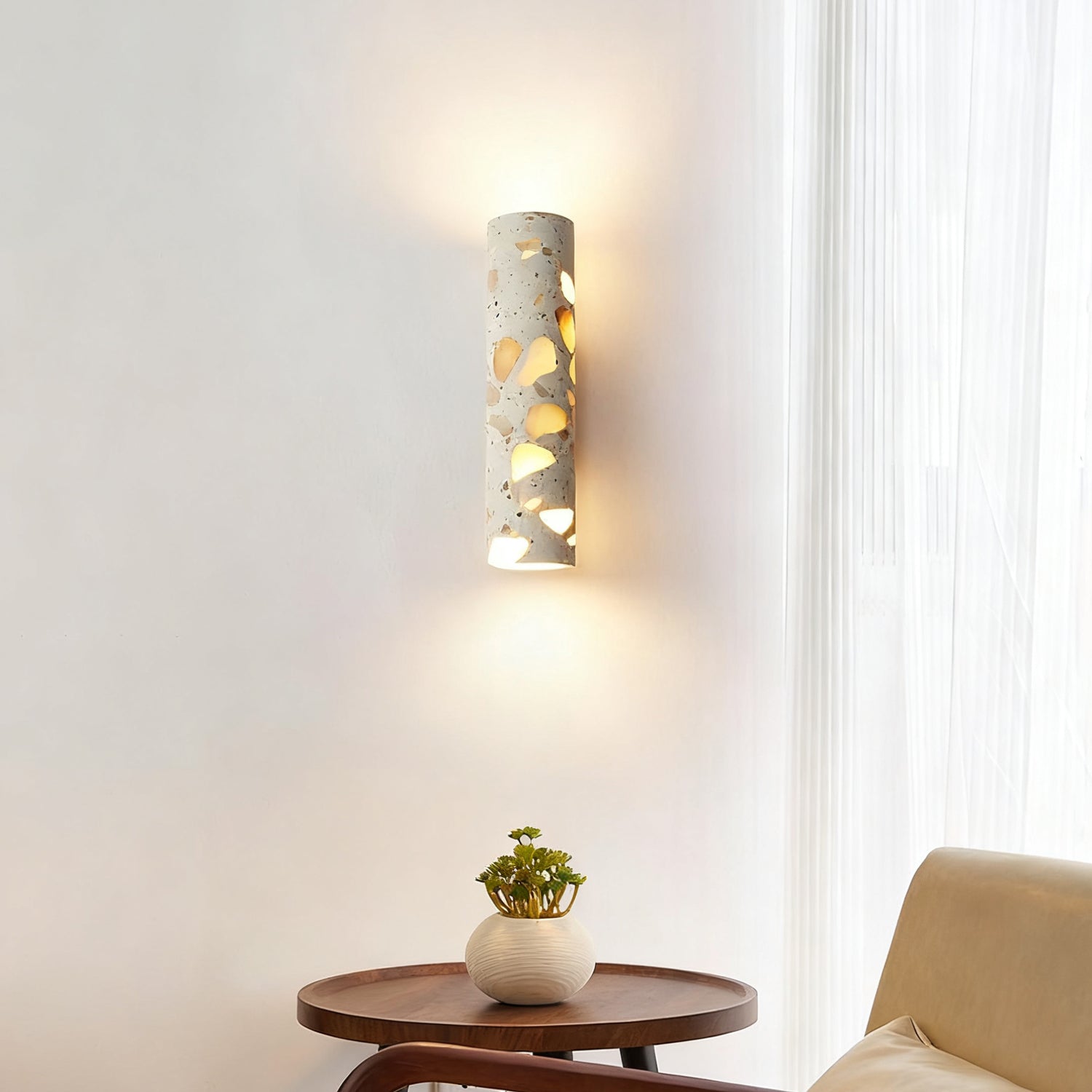 Modern Stone Wall Sconce for Living Room and Bedroom — Greenwich Home & Living