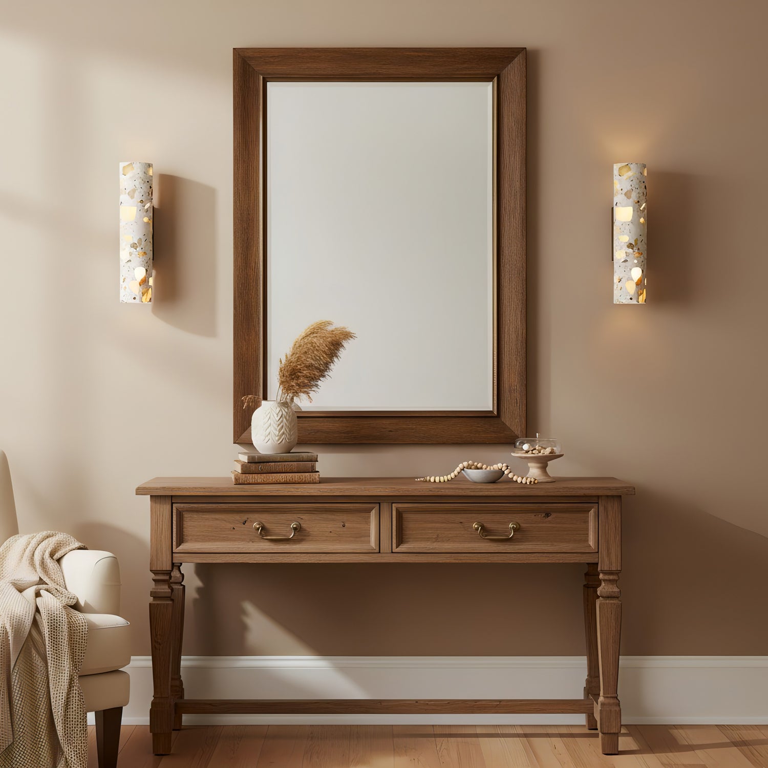 Modern Stone Wall Sconce for Living Room and Bedroom — Greenwich Home & Living