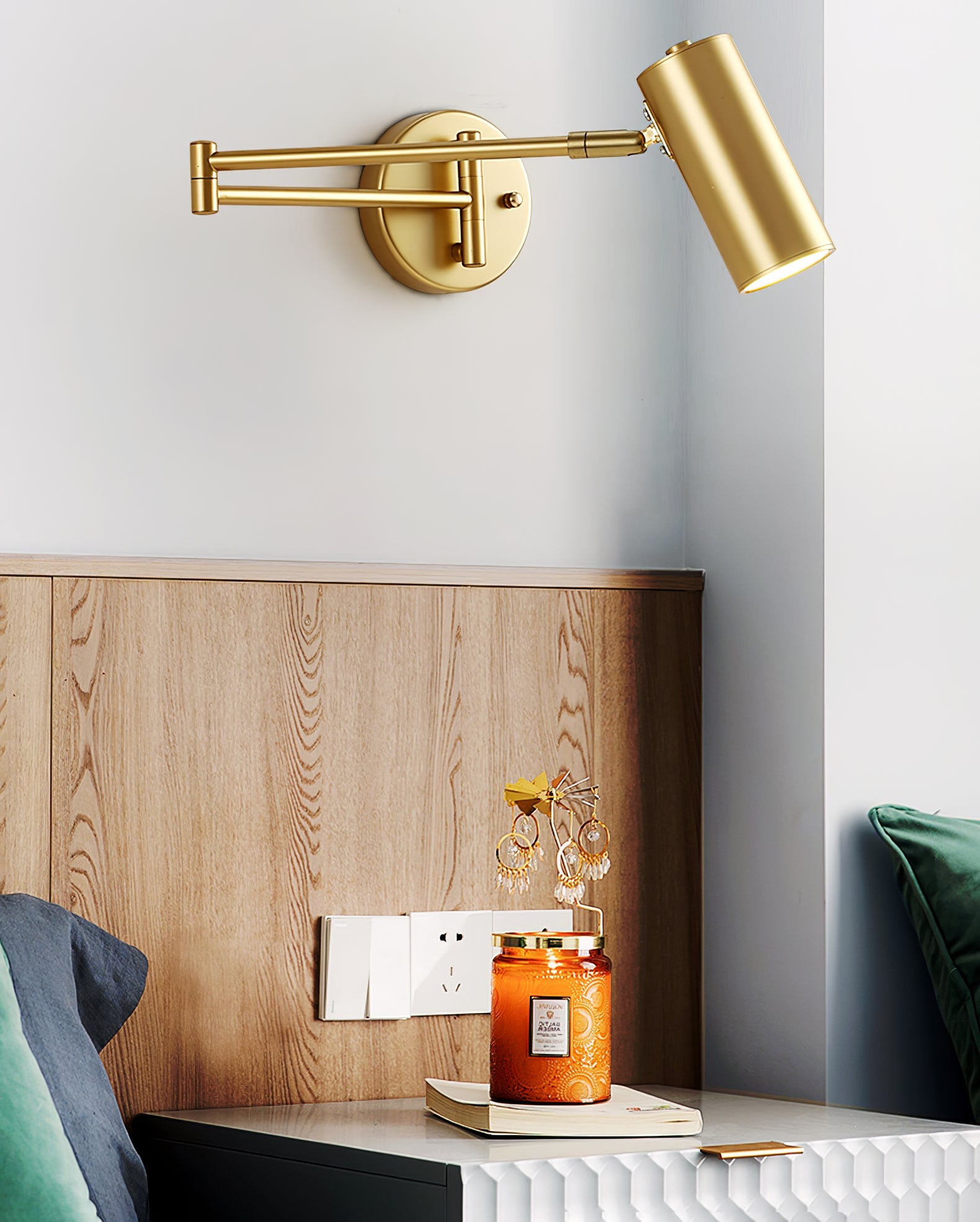 Modern Brass Wall Sconce for Living Room and Bedroom — Greenwich Home & Living