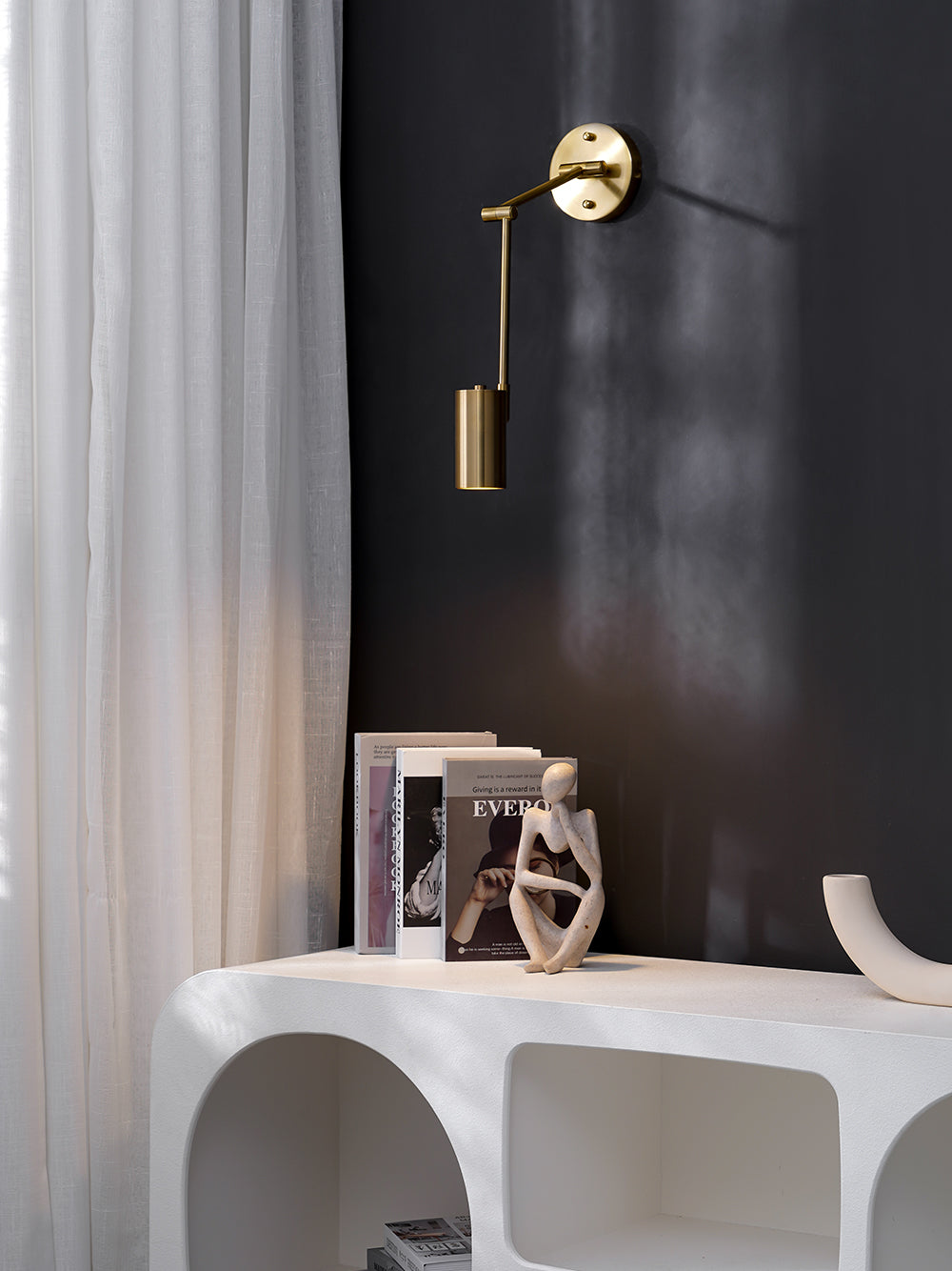 Modern Brass Wall Sconce for Living Room and Bedroom — Greenwich Home & Living