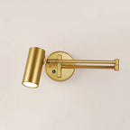 Modern Brass Wall Sconce for Living Room and Bedroom in Ø2.4" x H4.7" (Ø6 x H12 cm) (Button Switch) — Greenwich Home & Living